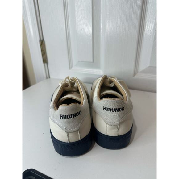 HIRUNDO White Midnight Blue Leather Sneakers Size EU 41 - Picture 6 of 9